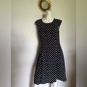 Peserico Black Polka Dot Dress Size 44